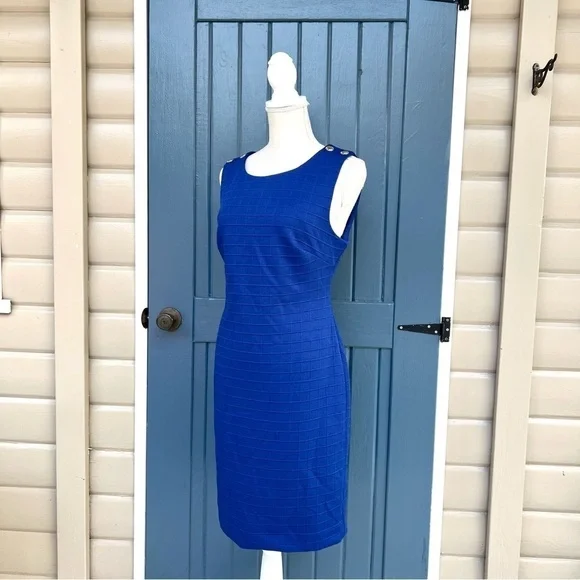 Tommy Hilfiger Sleeveless Dress Size 10 royal blue - Picture 2 of 9